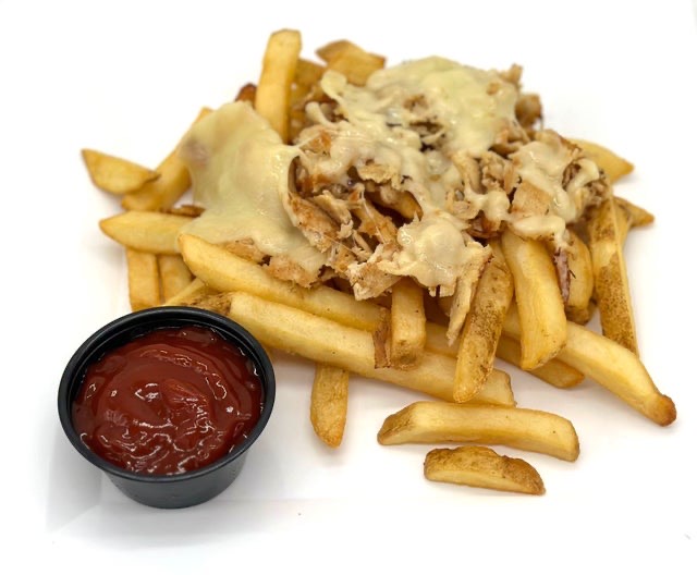 Loaded Fries with Chicken at BITES Food Court + Bar, Langley Park